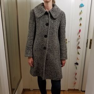Ellen Tracy herringbone wool coat